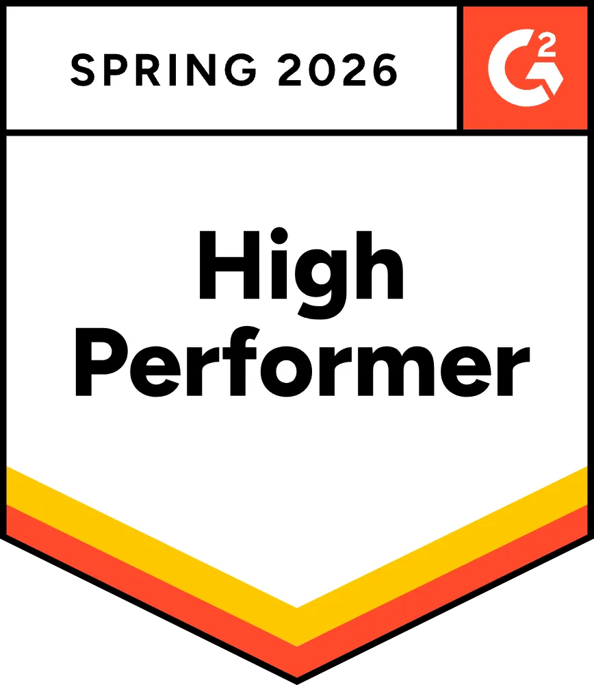 G2's High Performer Badge in Fall 2024